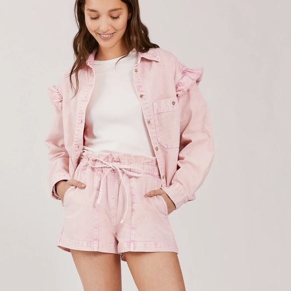 Something Navy Matching Set - Pink Denim size XS NWT - Picture 2 of 7